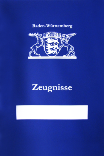 Zeugnismappe Baden-Württemberg DIN A5 Kunststoff blau