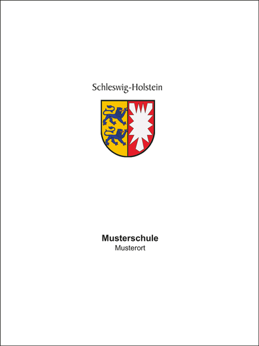 Zeugnisüberreichungsmappe mit Wappen Schleswig-Holstein