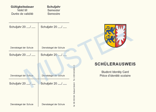 Schülerausweis Schleswig-Holstein (3-sprachig)