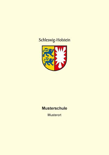Zeugnisüberreichungsmappe Schleswig-Holstein Karton creme