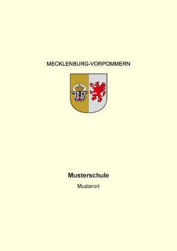 Zeugnisüberreichungsmappe Mecklenburg-Vorpommern creme
