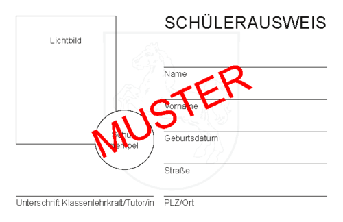 Schülerausweis Niedersachsen (Scheckkartenformat)